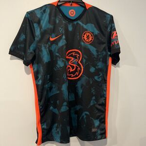 NIKE 2021/22 CHELSEA DRI-FIT ADV PREMIUM 3RD BLACK GREEN ORANGE SHIRT Xxl